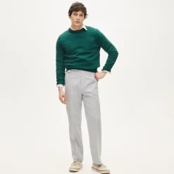 Relaxed-fit trouser in cotton seersucker