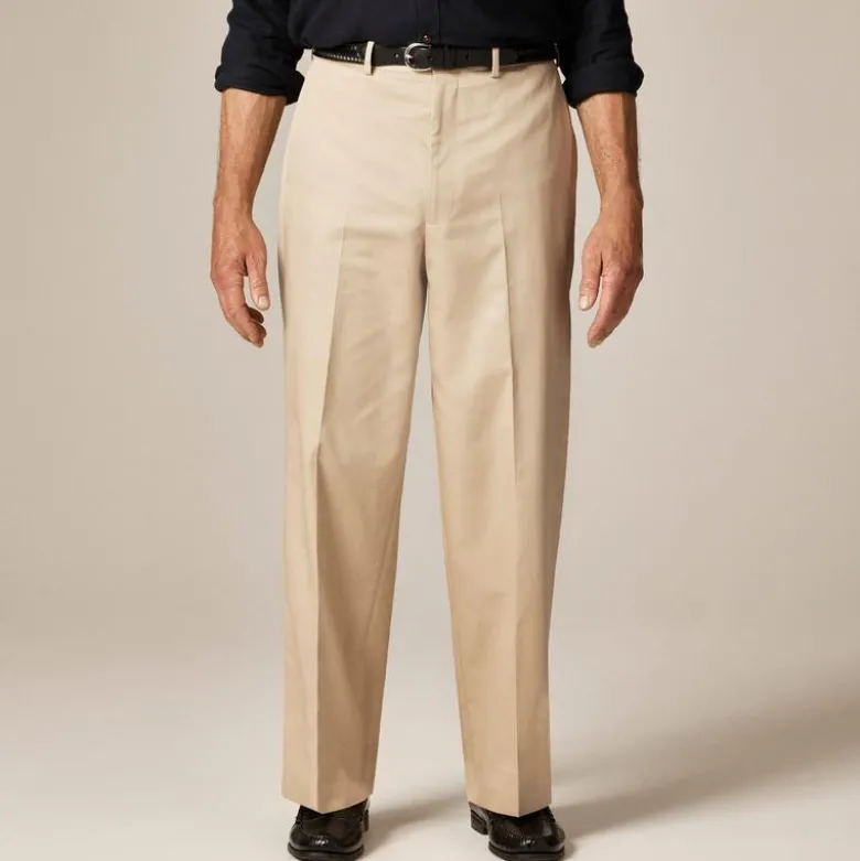 Relaxed-fit trouser in Italian cotton chino