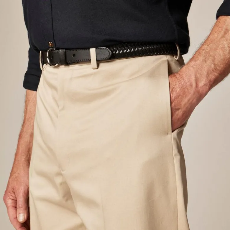 Relaxed-fit trouser in Italian cotton chino