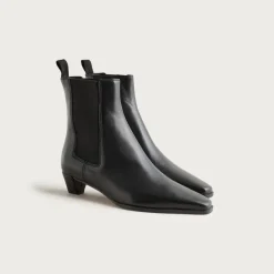 Remi square-toe ankle boots in leather