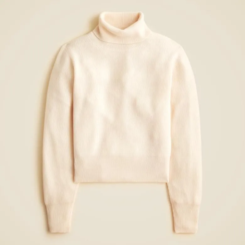 Ribbed cashmere turtleneck sweater