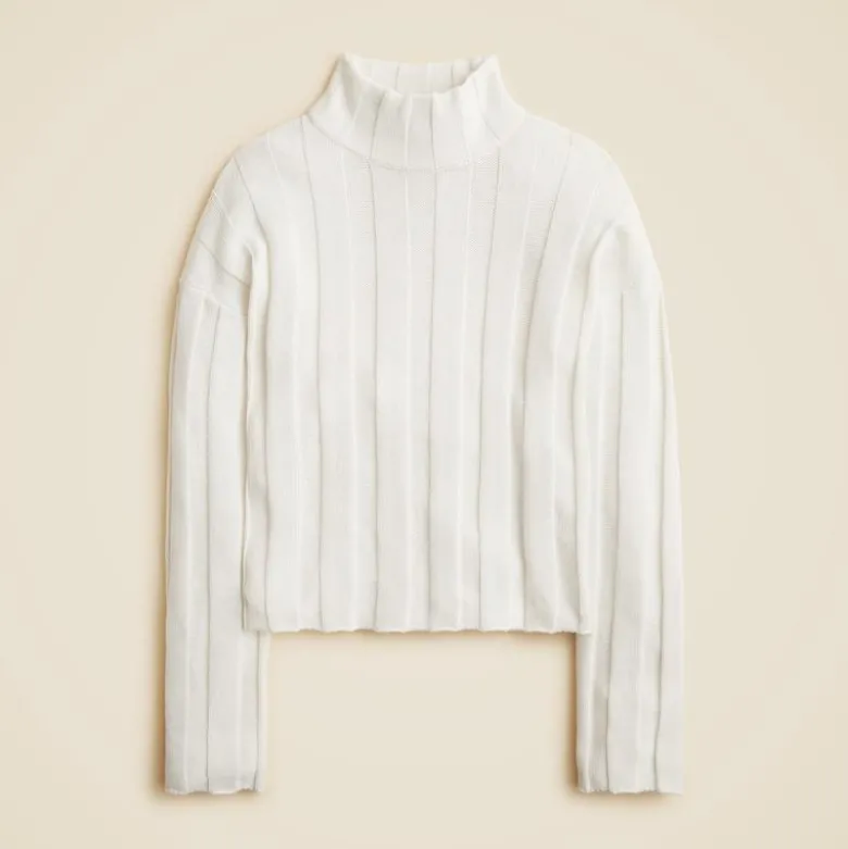 Ribbed mockneck sweater
