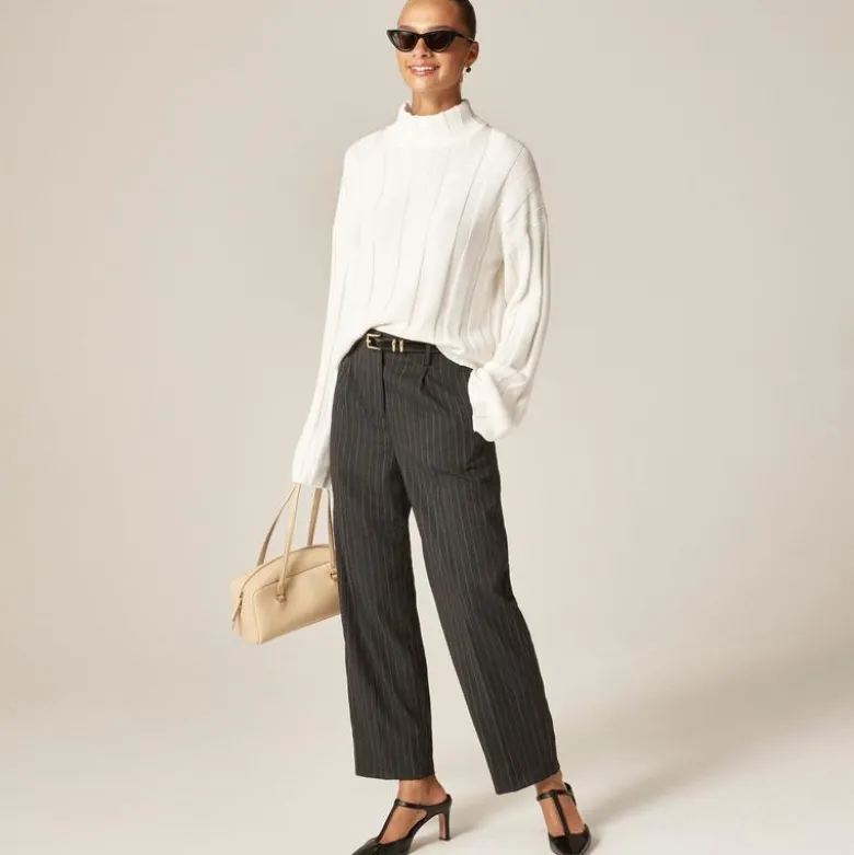 Ribbed mockneck sweater