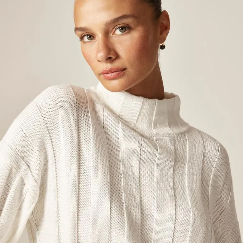 Ribbed mockneck sweater
