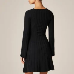 Rib-knit mini sweater-dress