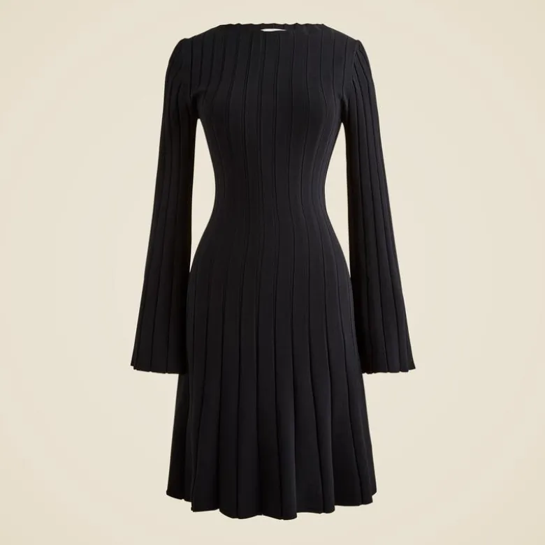 Rib-knit mini sweater-dress