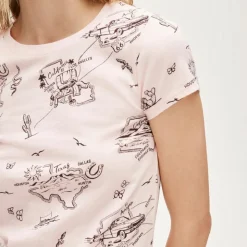 Road trip slim-fit graphic T-shirt in broken-in jersey