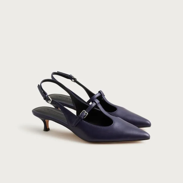 Robin Mary Jane slingback heels in leather