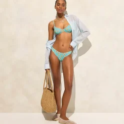 Ronnie bikini bottom in retro daisy print