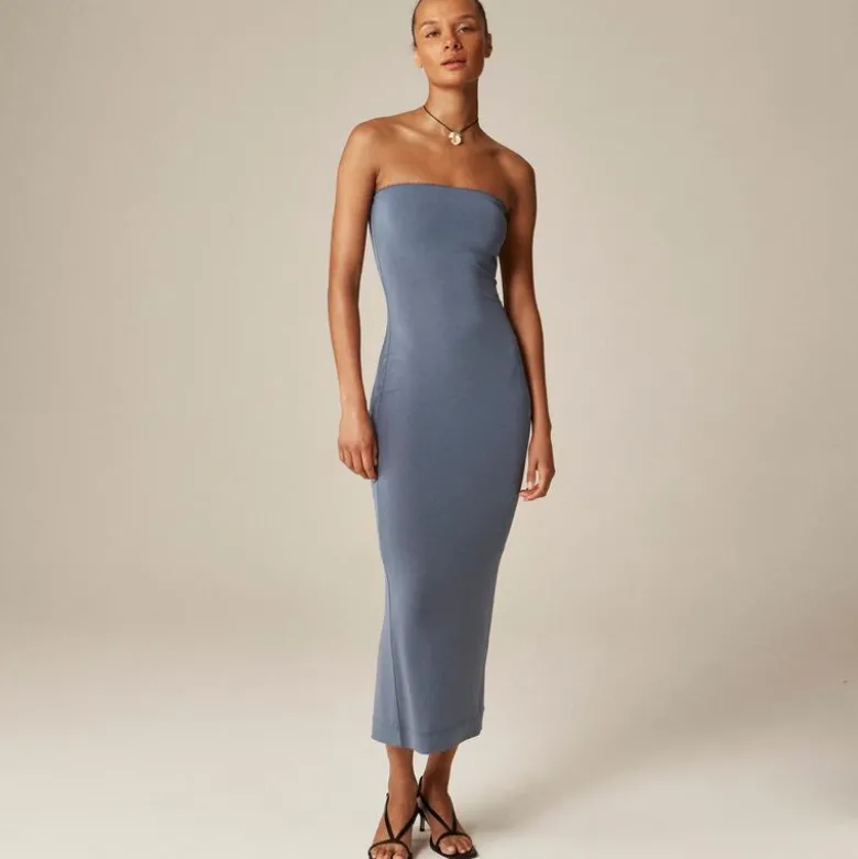 Rouje X J.Crew Cinéma strapless midi dress