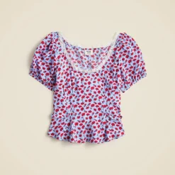Rouje X J.Crew Poet top in carnation print