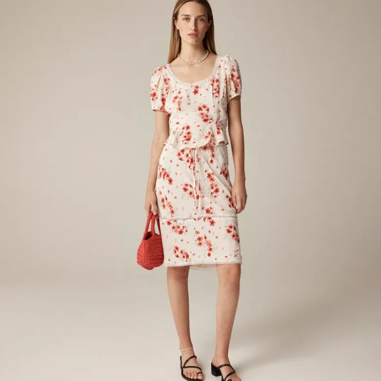 Rouje X J.Crew Poème skirt in vintage floral