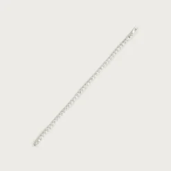 Round cubic zirconia bezel-set tennis bracelet
