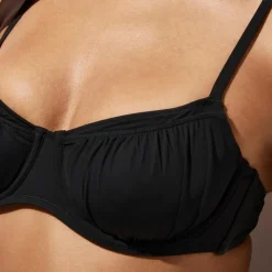 Ruched underwire bikini top