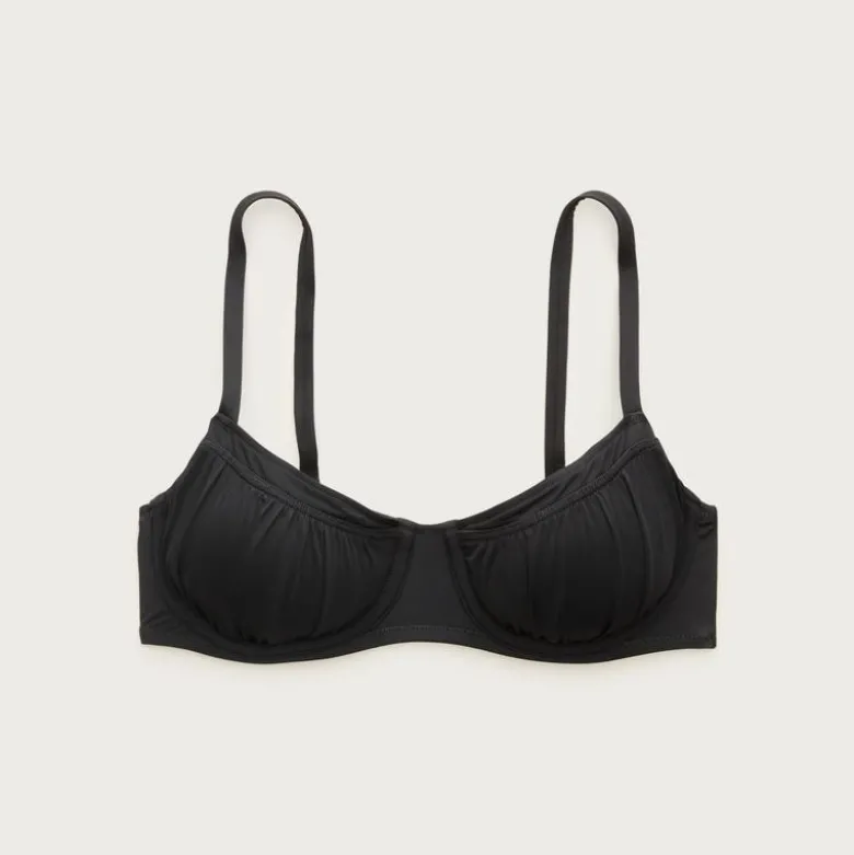 Ruched underwire bikini top