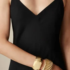 Ruffle slip dress in chiffon