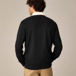 Rugby shirt with striped placket