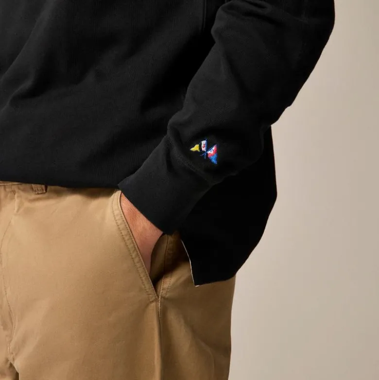 Rugby shirt with striped placket