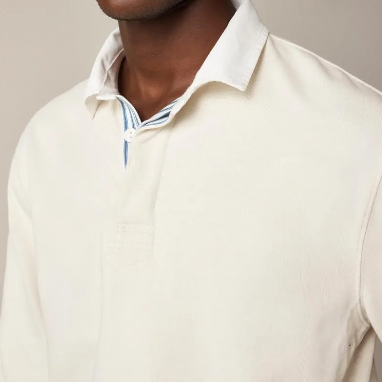 Rugby shirt with striped placket