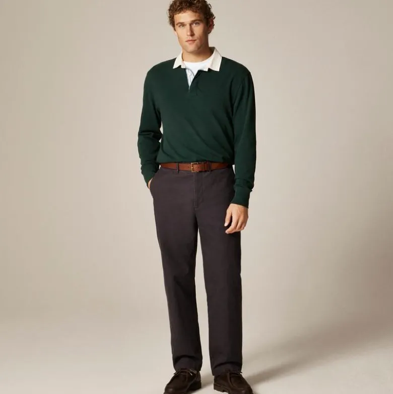 Rugby shirt with striped placket
