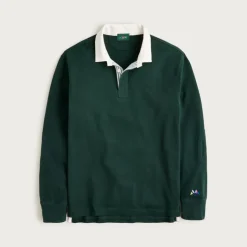 Rugby shirt with striped placket