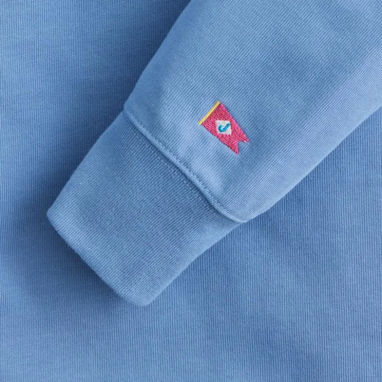 Rugby shirt with striped oxford collar