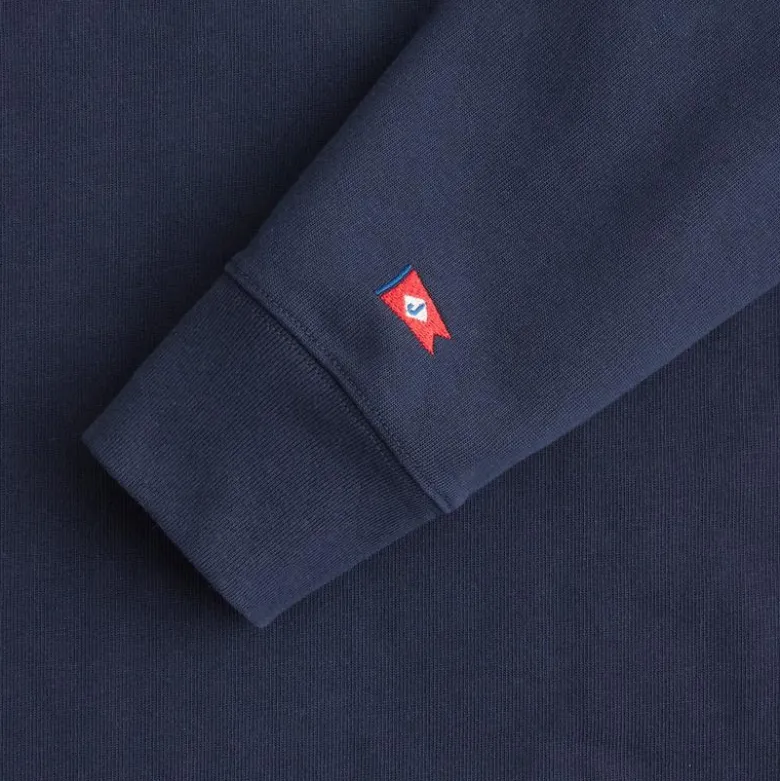 Rugby shirt with striped oxford collar