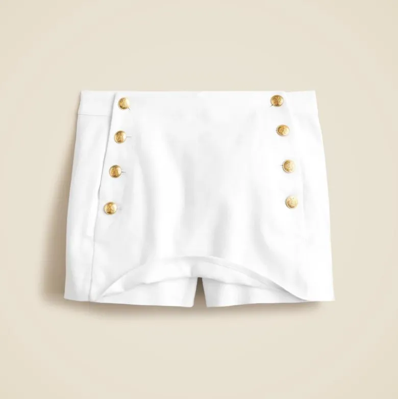 Sailor skort in stretch linen blend