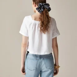 Sailor squareneck top in linen
