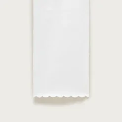 Scallop-trim slim-wide jean