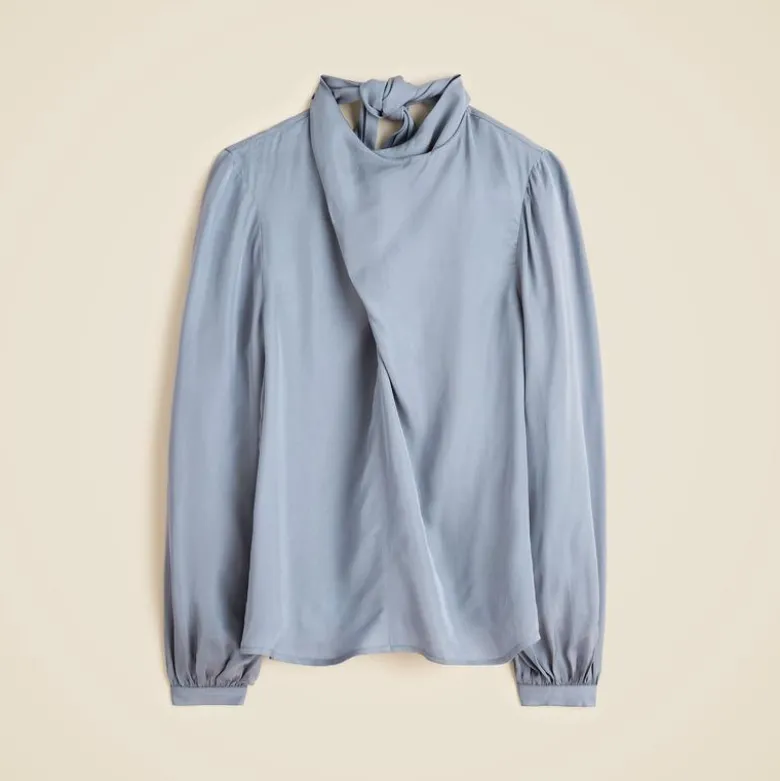 Scarf-neck shirt