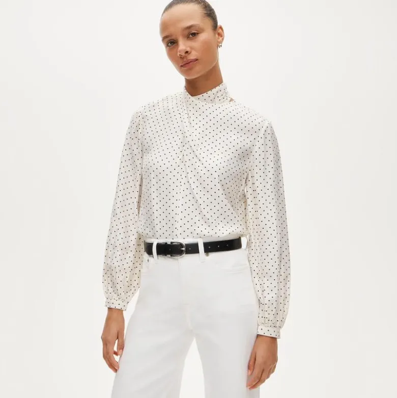 Scarf-neck shirt