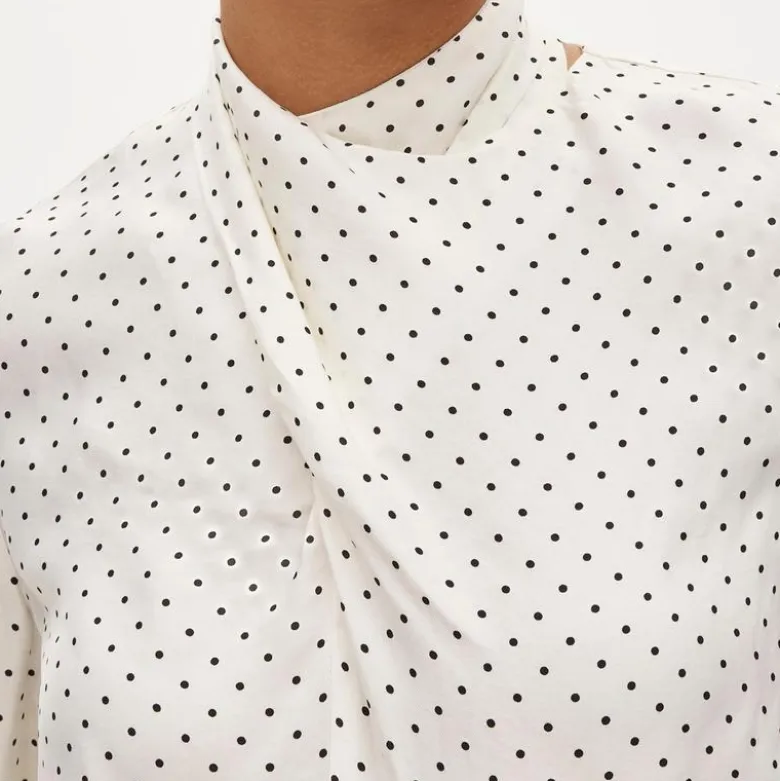 Scarf-neck shirt