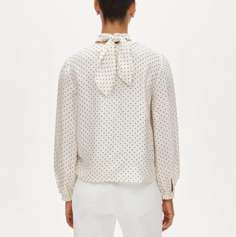 Scarf-neck shirt