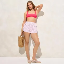 Scrunchie squareneck bikini top