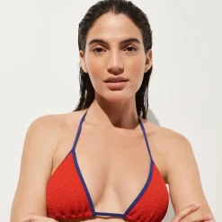 Scrunchie tipped string bikini top