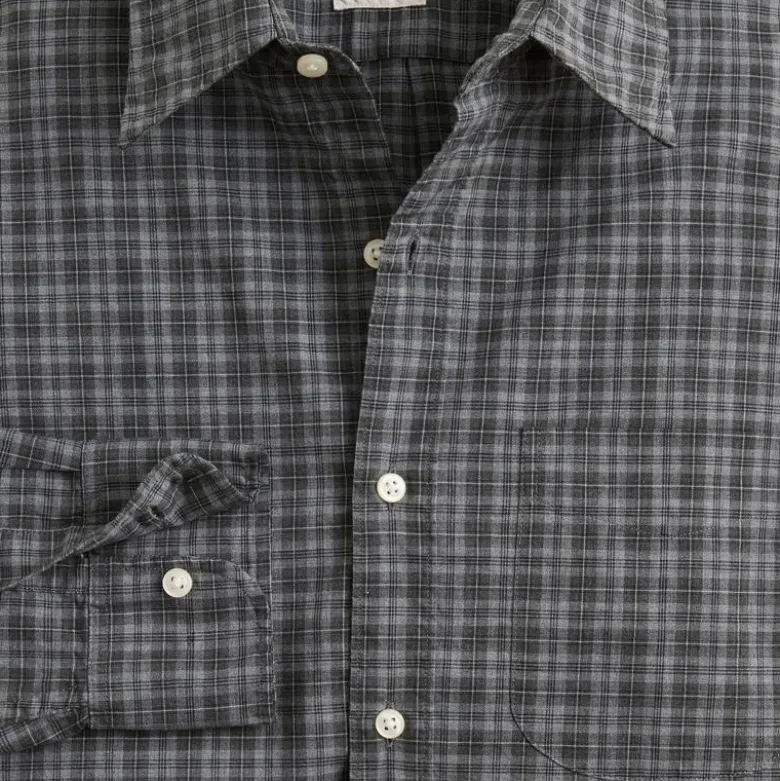 Secret Wash cotton poplin shirt with point collar