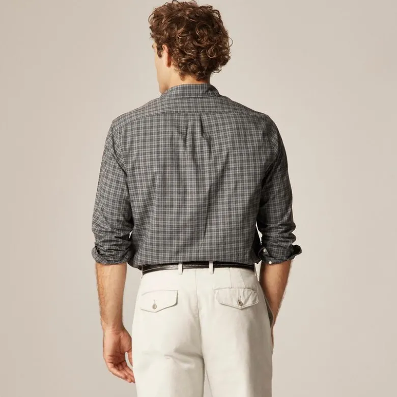 Secret Wash cotton poplin shirt with point collar