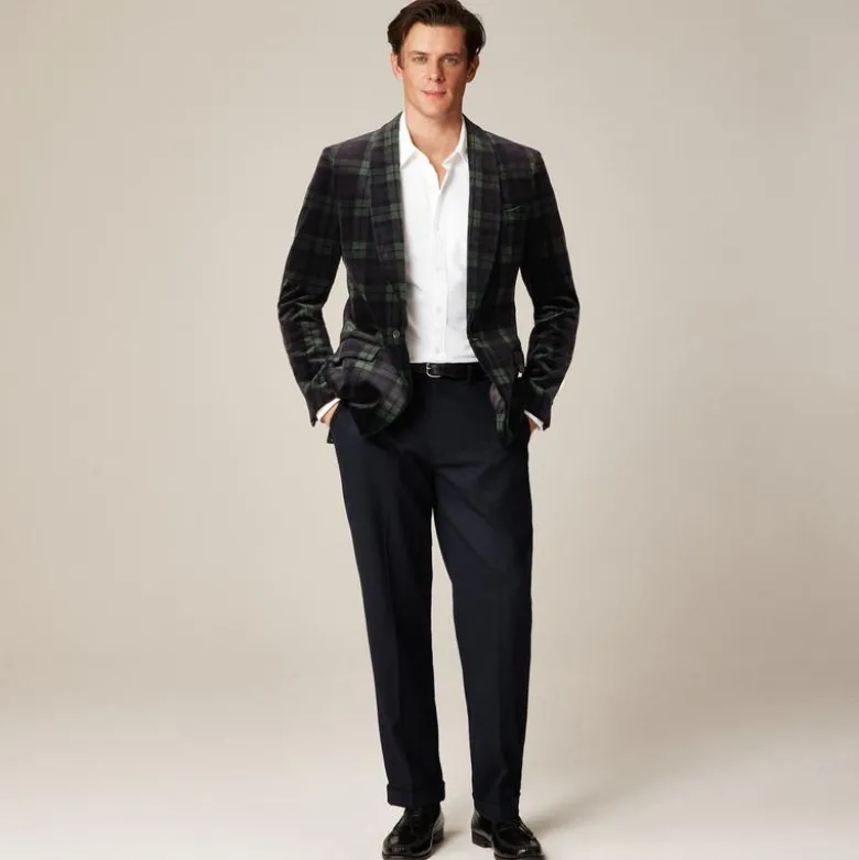 Shawl-collar dinner jacket in velvet