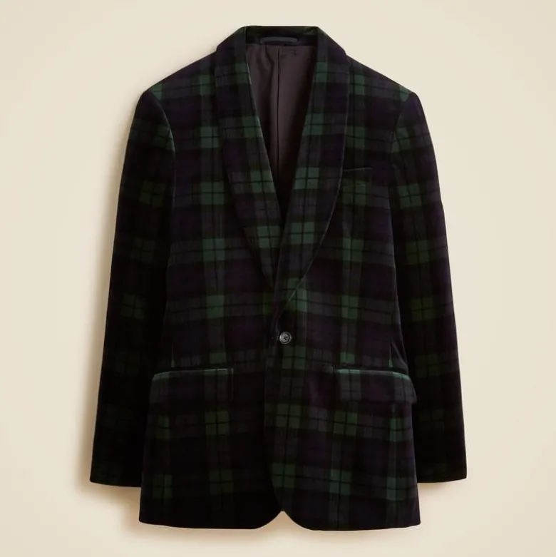 Shawl-collar dinner jacket in velvet