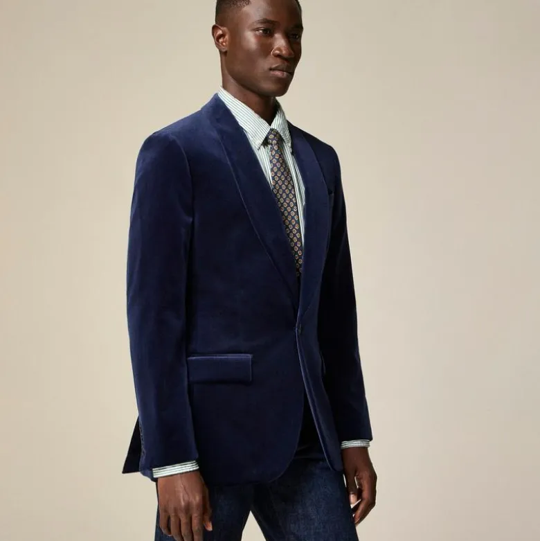 Shawl-collar dinner jacket in velvet