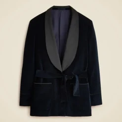 Shawl-collar lounge jacket in Italian corduroy