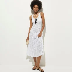 Sheer scoopneck lace dress