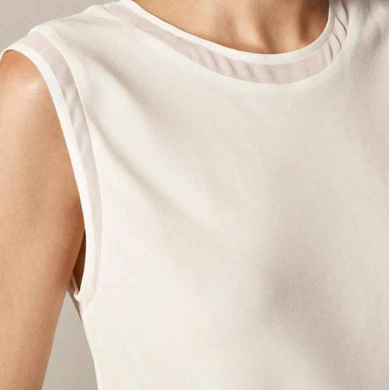 Shell top in viscose chiffon
