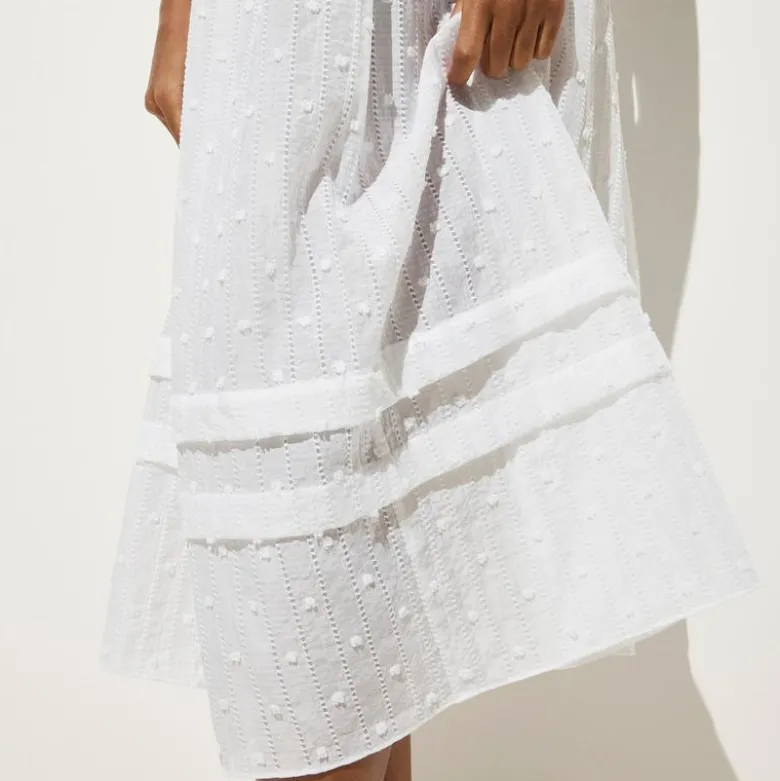 Shift midi dress in textured dot