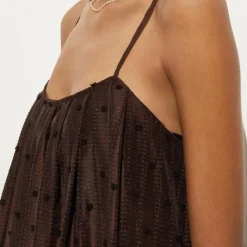 Shift midi dress in textured dot