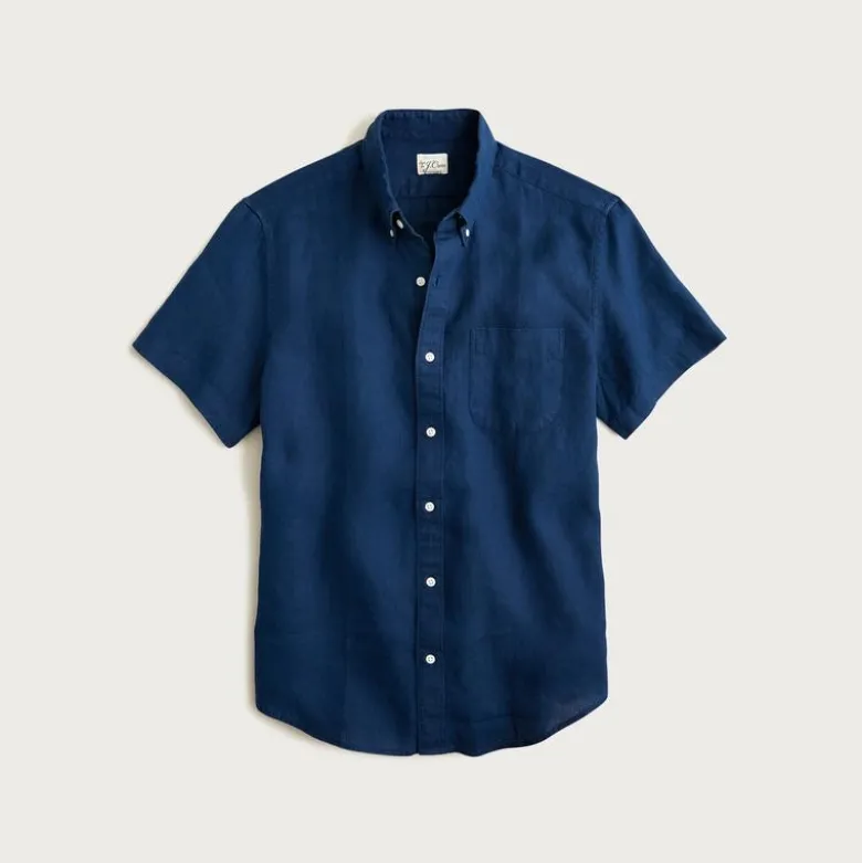 Short-sleeve Baird McNutt Irish linen shirt