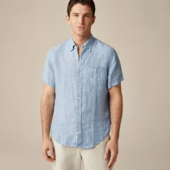 Short-sleeve Baird McNutt Irish linen shirt