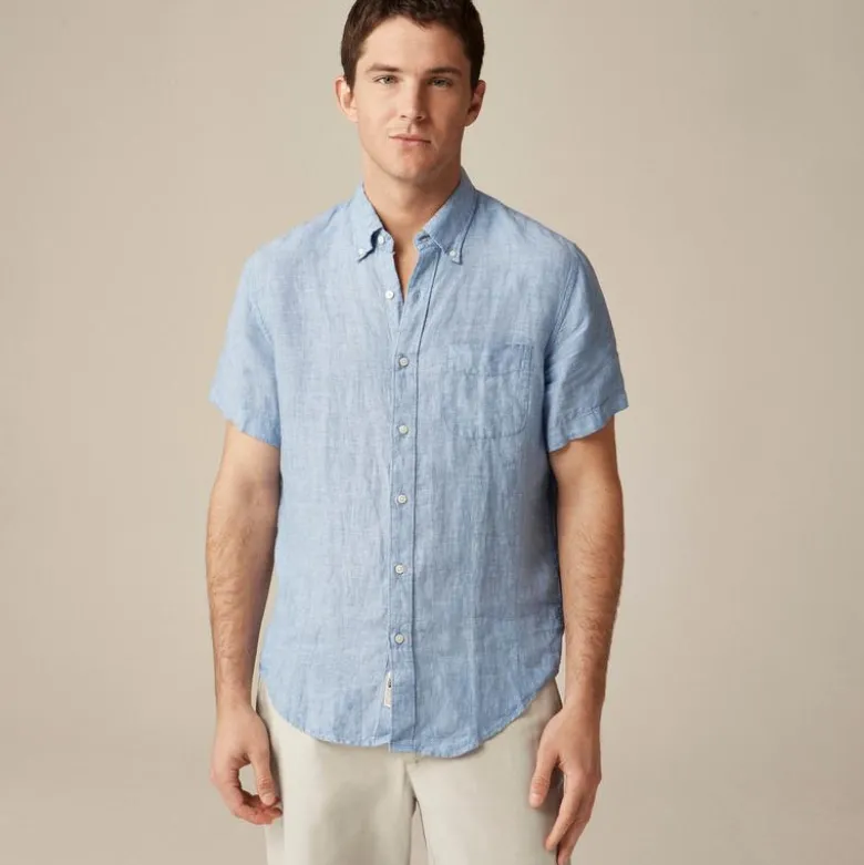 Short-sleeve Baird McNutt Irish linen shirt