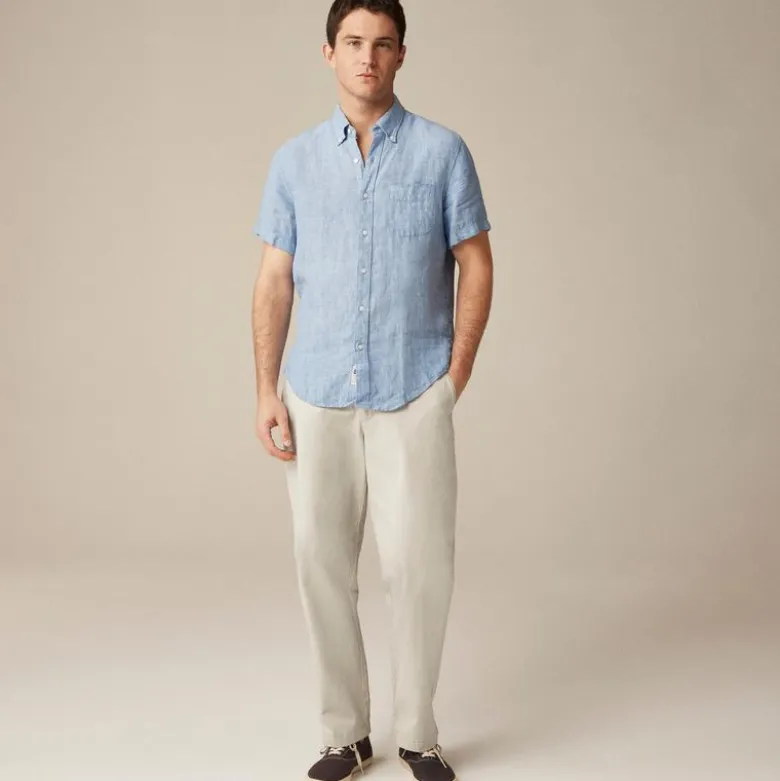 Short-sleeve Baird McNutt Irish linen shirt